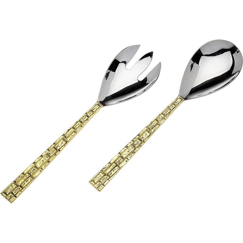 Godinger Bark Texture Salad Servers