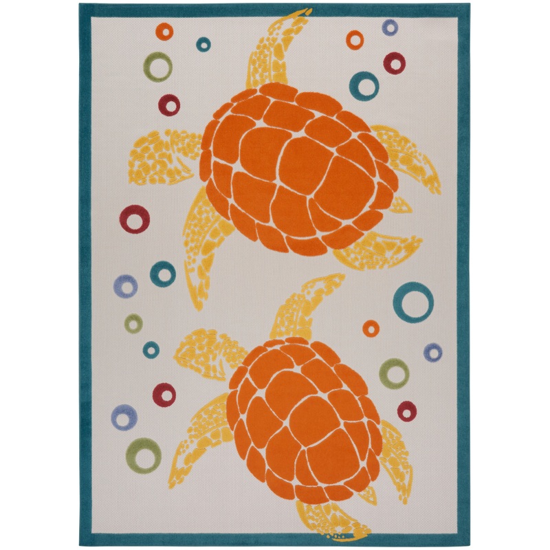Nourison Home Aloha ALH27 Coastal, Nautical & Beach Animals Indoor/Outdoor Area Rug