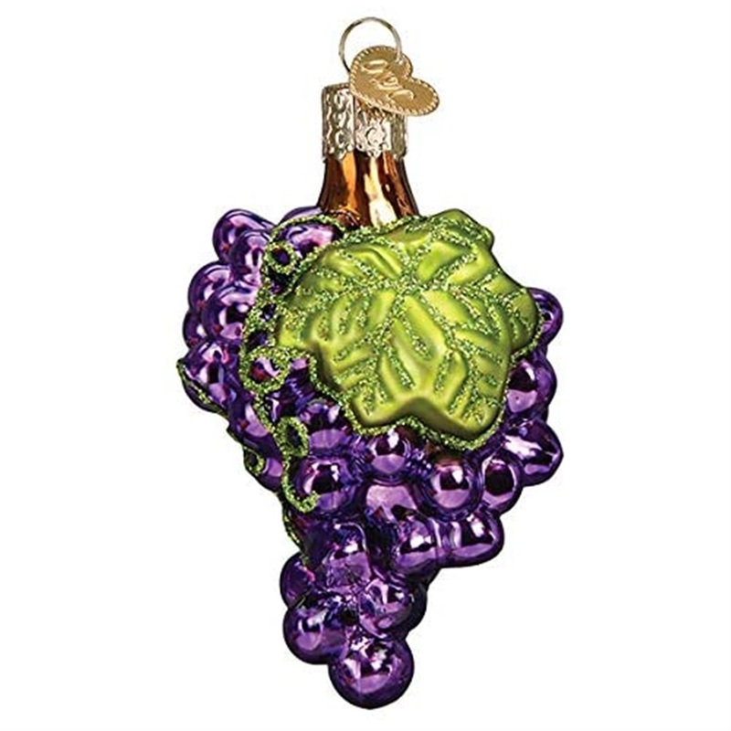 Old World Christmas Glass Blown Ornament Grapes, 3.75″