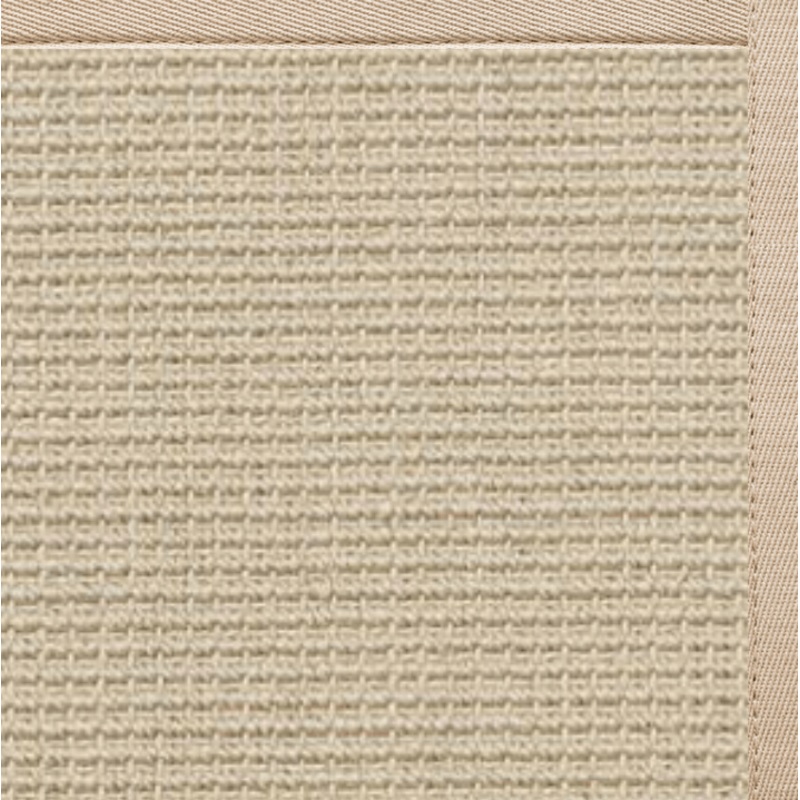 Linen Color Brasilia Sisal Rug with Alabaster Cotton Border