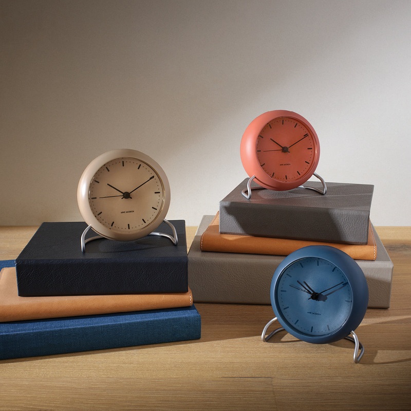 Arne Jacobsen City Hall Table Clock, Four Color Variants