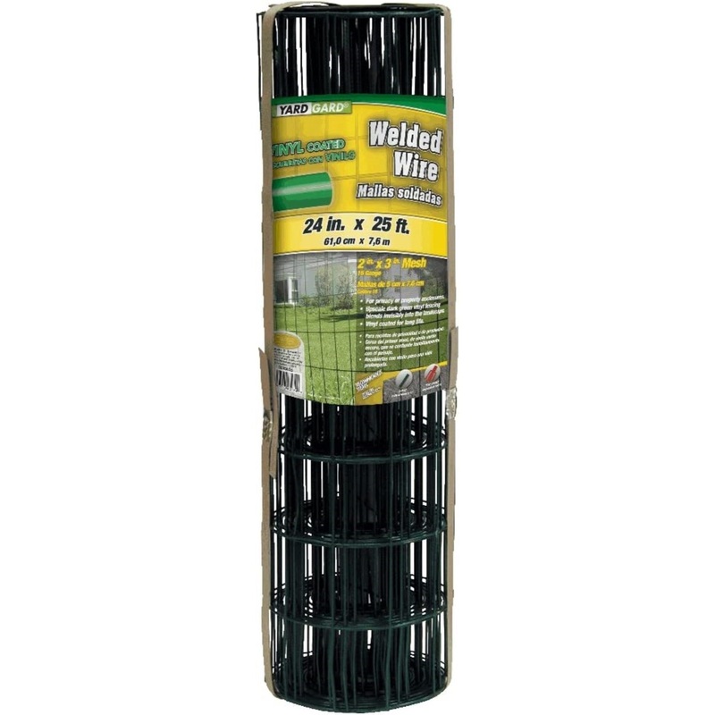YardGard Welded Wire Fence Vinyl Coated 16 Gauge, 3 x 2-In. Mesh, 24 x 25in