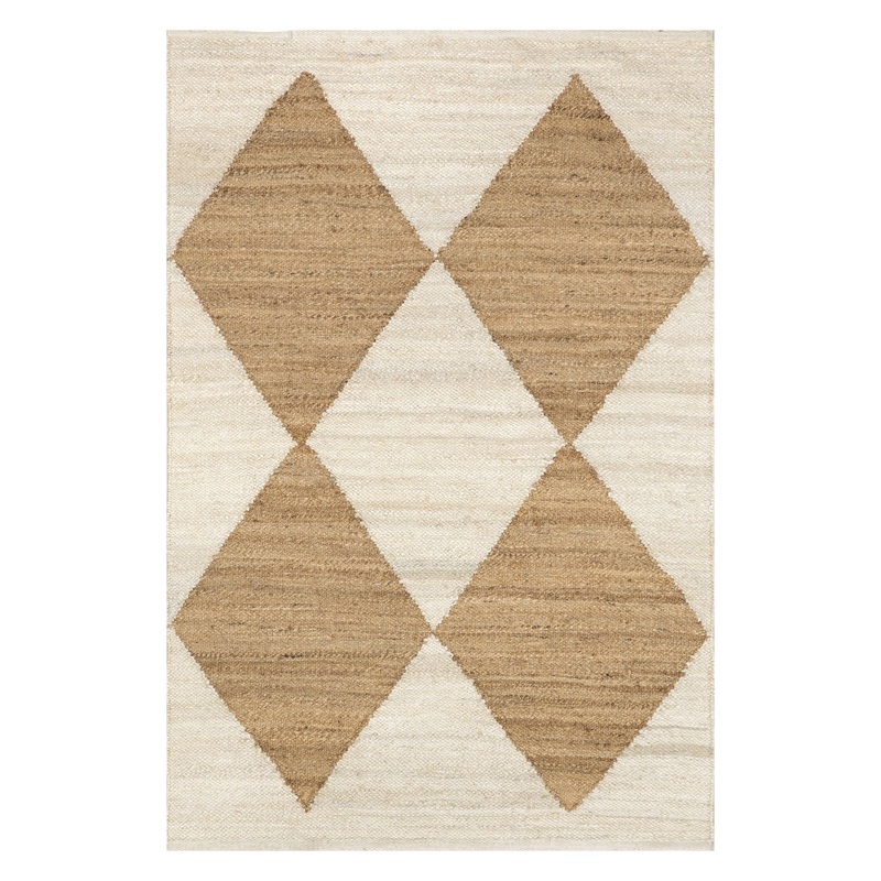 Jute Harlequin Trellis Rug | Ivory