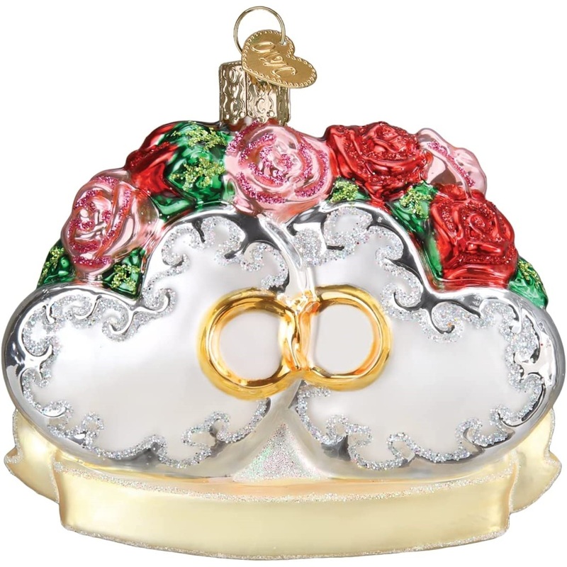 Old World Christmas Blown Glass Christmas Ornament, Couple’s First Christmas