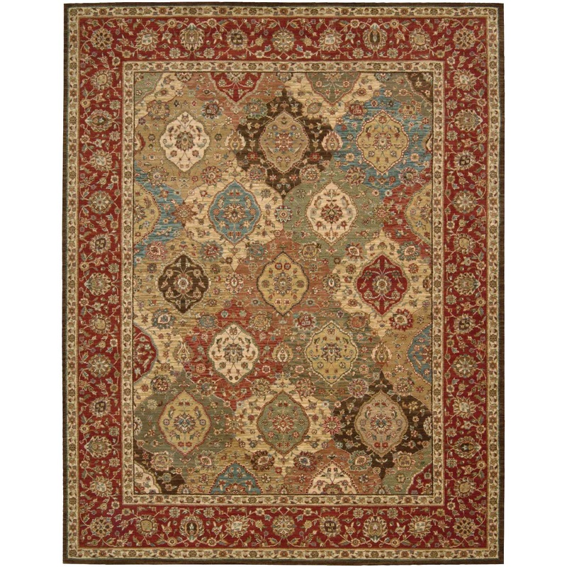 Nourison Living Treasures 7’6″ x 9’6″ Multicolor Traditional Indoor Rug