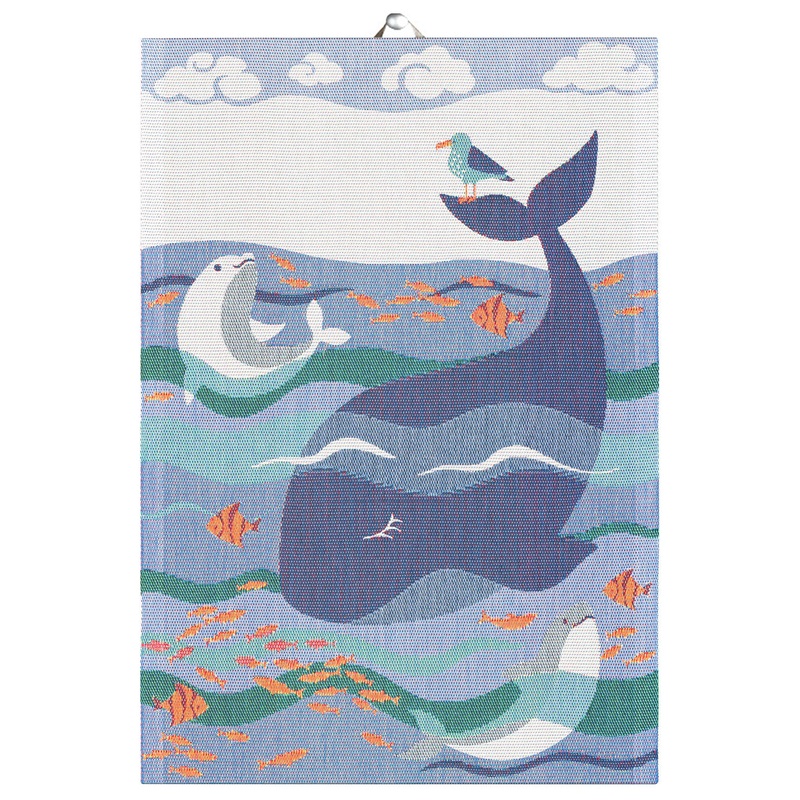 Whale Organic Cotton Tea Towel