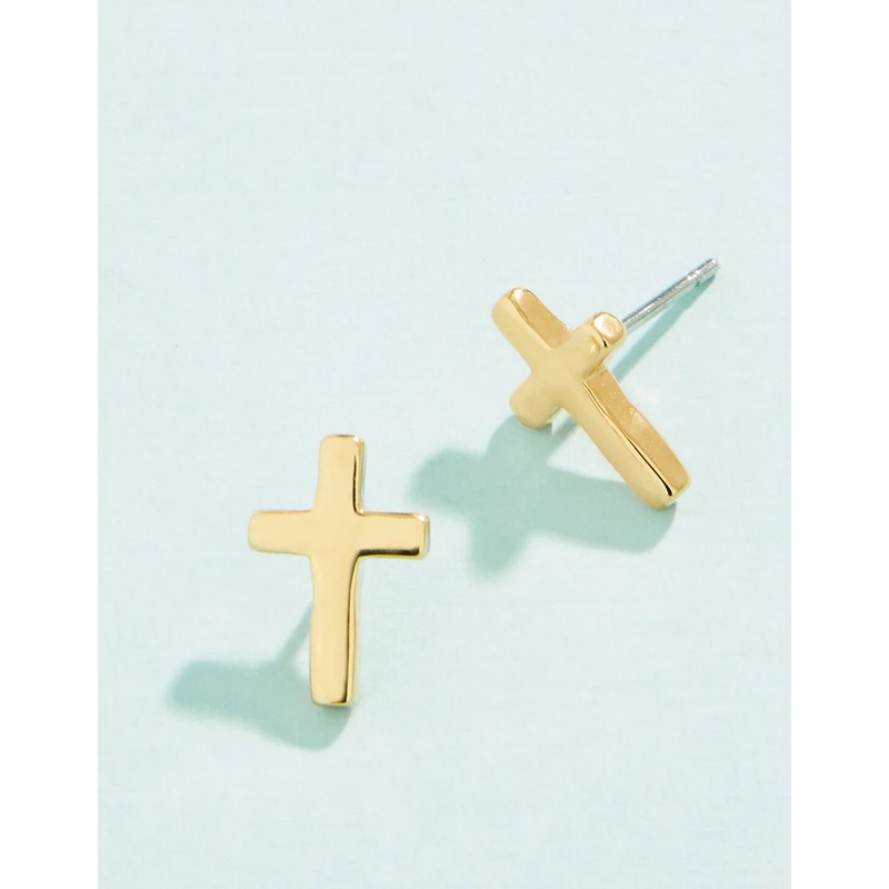 Splash Cross Stud Earrings