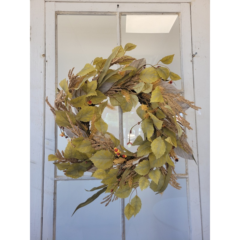 24″ Olive Salal Wreath