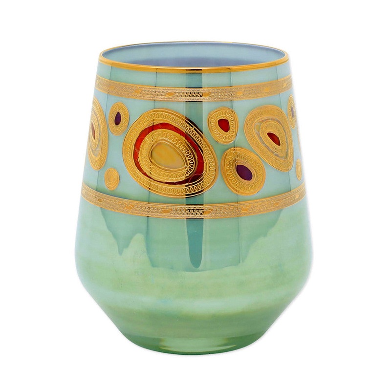 VIETRI: Regalia Aqua Stemless Wine Glass
