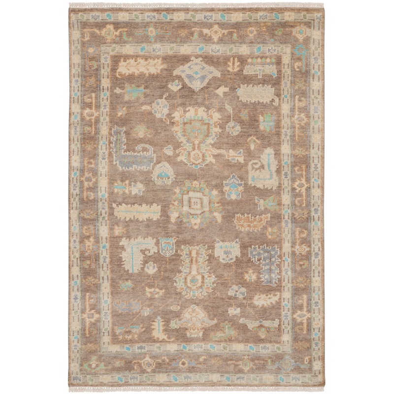 Nourison Odessa 5’6″ x 8′ Ivory Mocha Vintage Indoor Rug