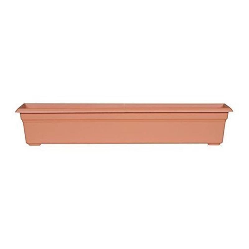 Novelty Plastic Countryside Flower Box Planter, Terracotta 36″