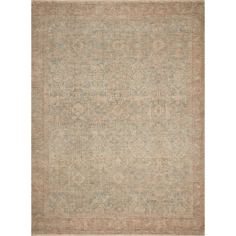 Loloi Priya Rug | Denim / Rust