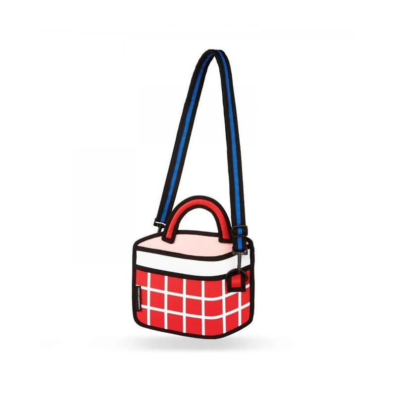 2D Handbag CHECKERED Red