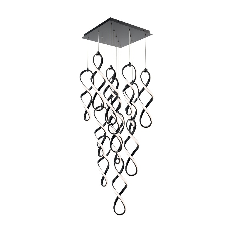 dweLED PD-47825S Interlace Square 25-lt 30″ LED Pendant