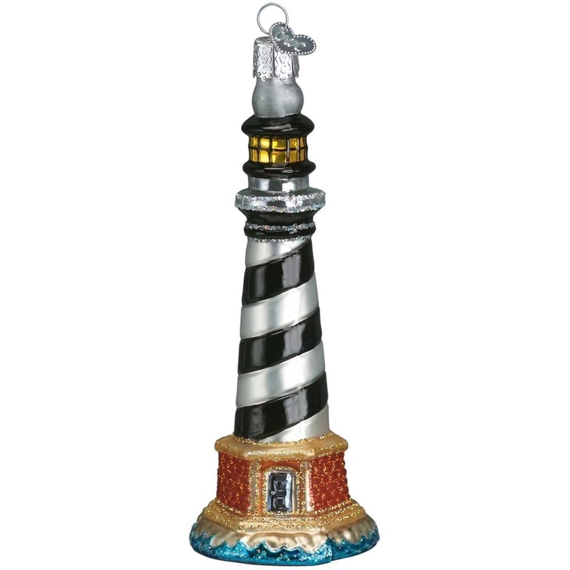 Old World Christmas Blown Glass Christmas Ornament, Cape Hatteras Lighthouse