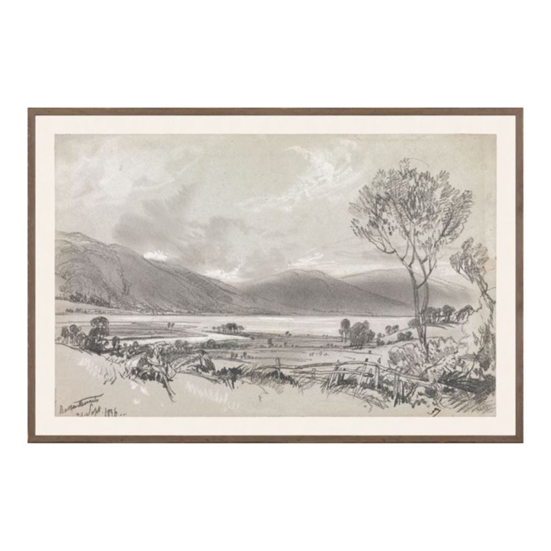Landscape Sketch II Framed Art Print