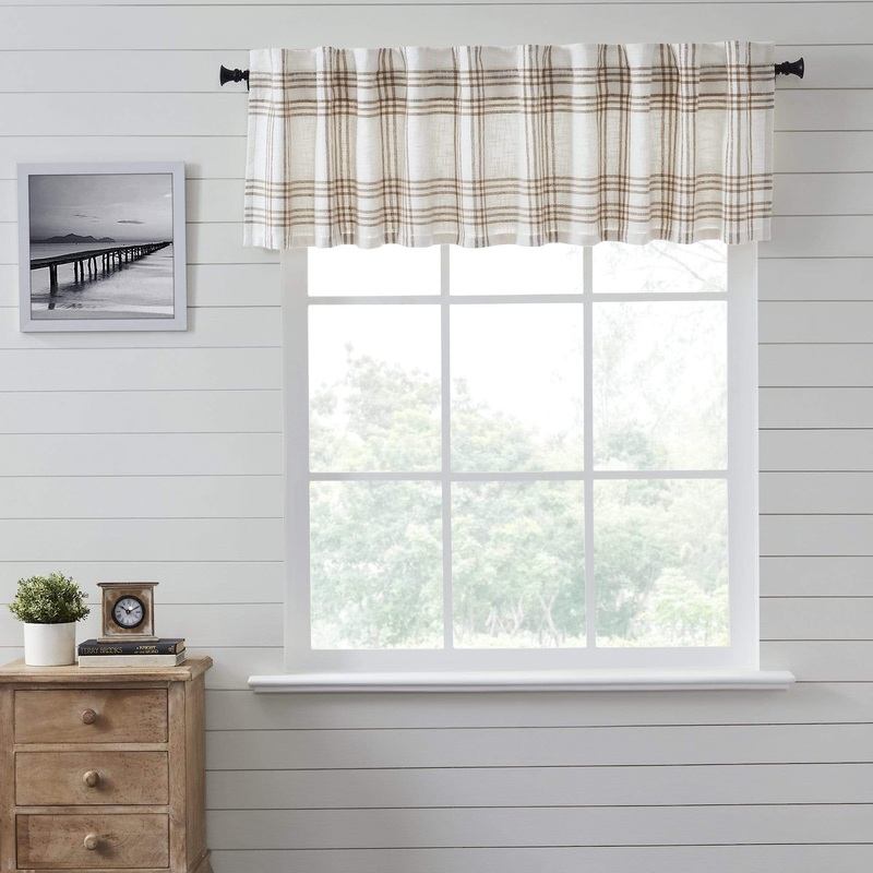 Wheat Plaid Valance 19×90