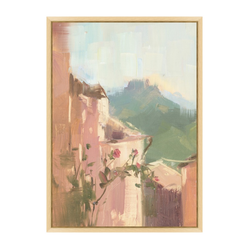 “Balcony of Roses” Framed Art Print