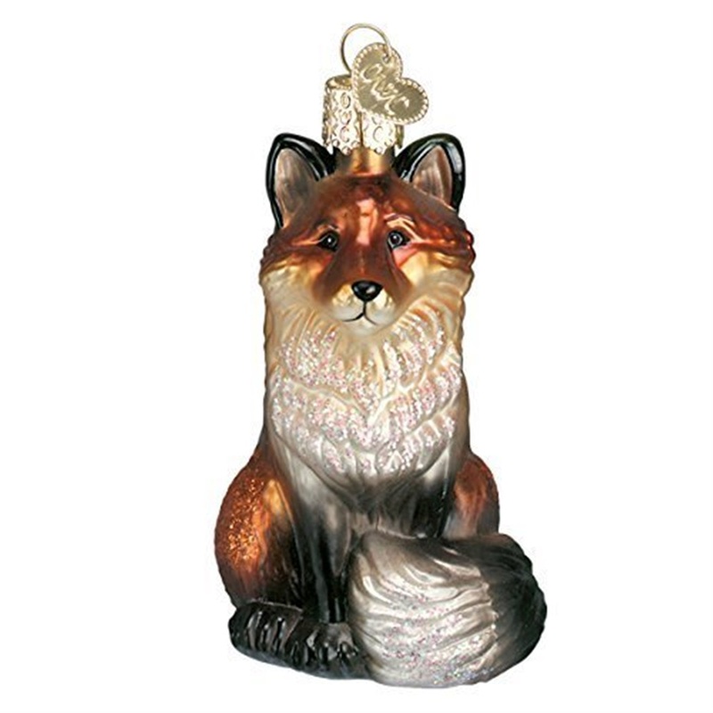 Old World Christmas Glass Blown Fox Ornament