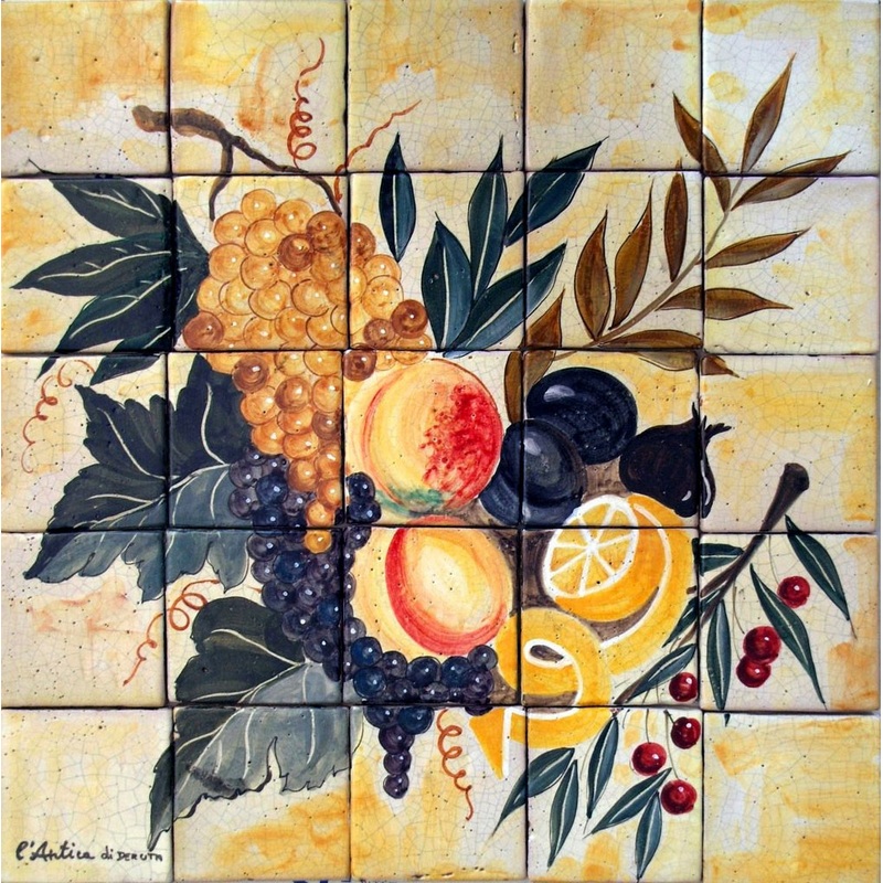 ANTICA DERUTA: WALL PANEL BACKSPLASH FRUTTA ANTICA