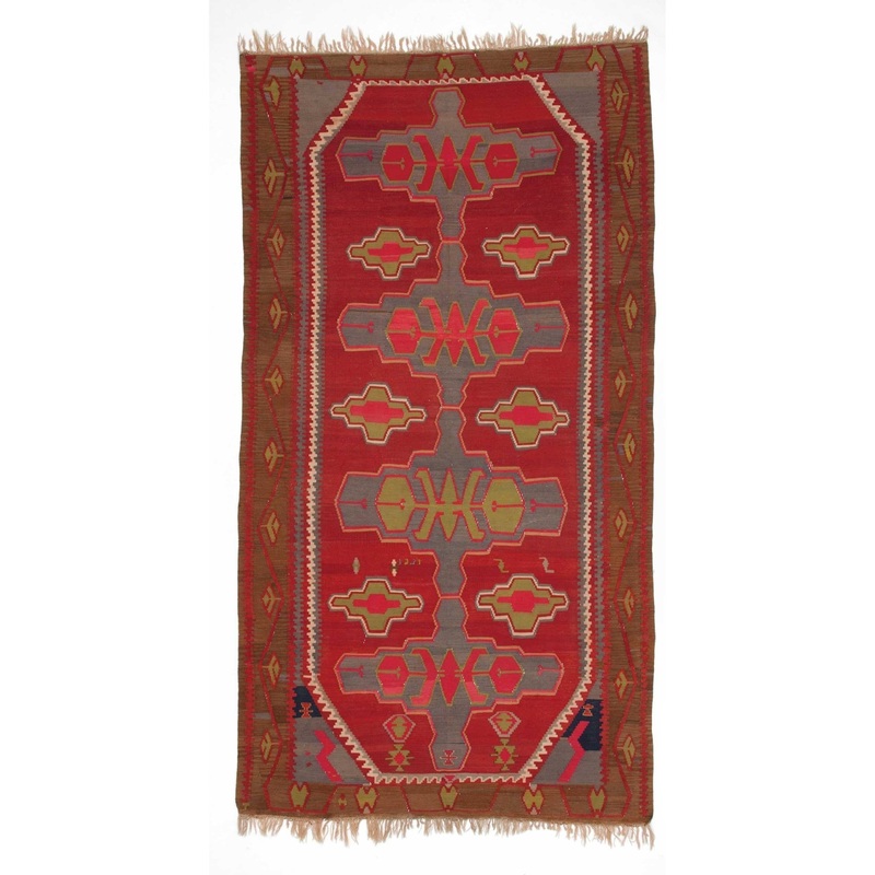 ANTIQUE ARMENIAN KILIM 5’4″ x 9’9″