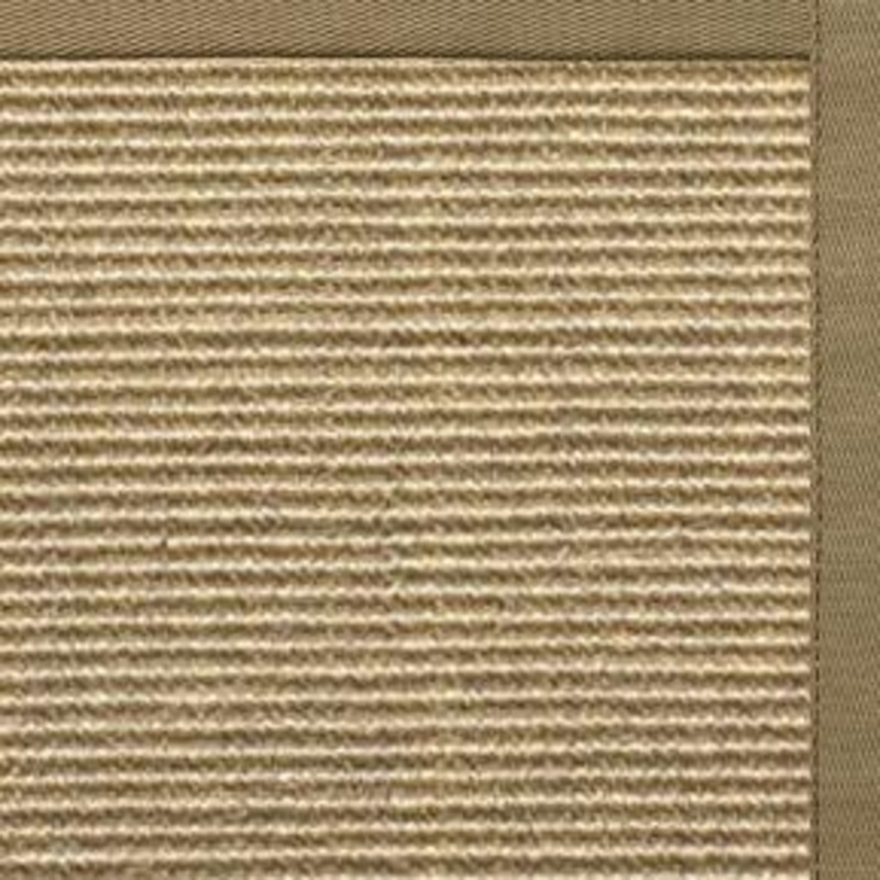 Bone Sisal Rug with Oat Straw Cotton Border
