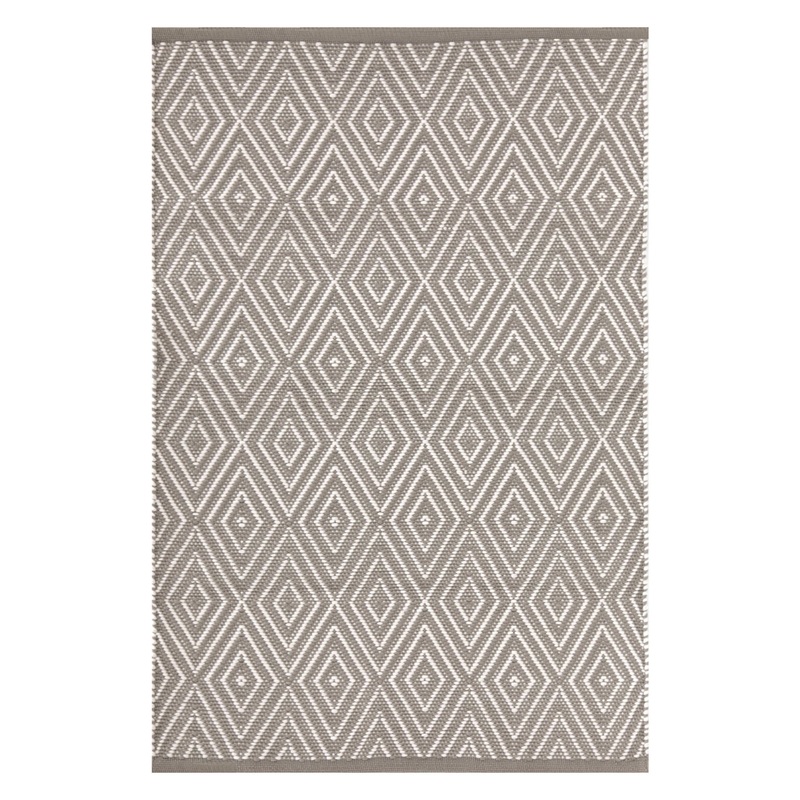 Diamond Handwoven Indoor/Outdoor Rug | Fieldstone/Ivory