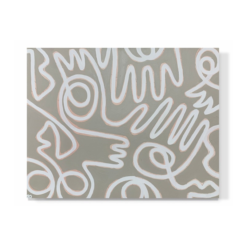 “Fingers & Faces in Tan & White”