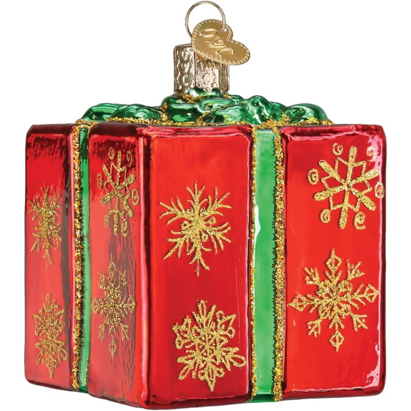 Old World Christmas Blown Glass Ornament for Christmas Tree, Red Gift Box