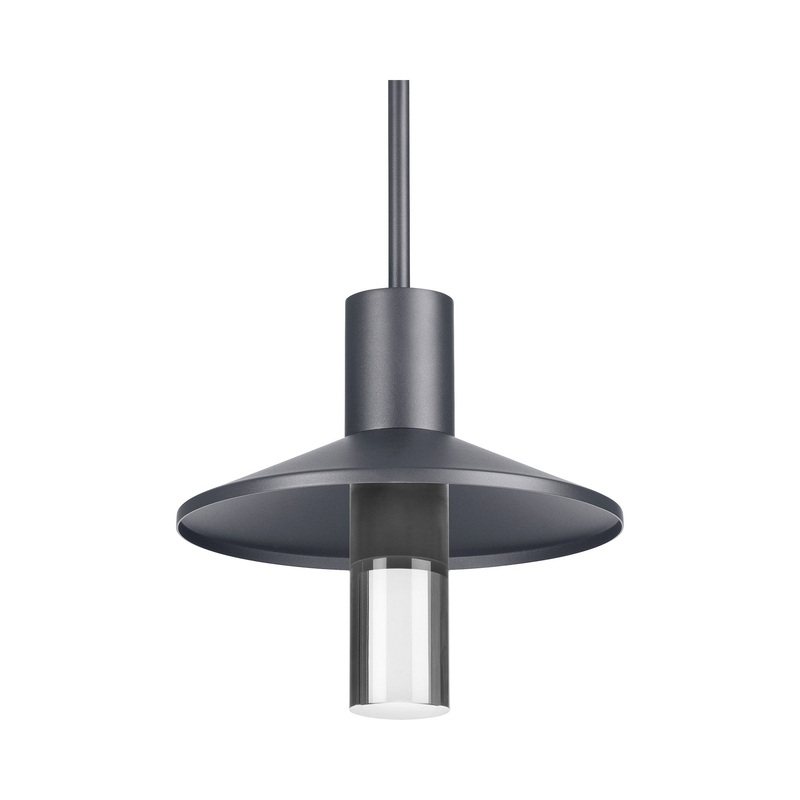 Ash Outdoor LED Pendant Light with Clear Cylinder
