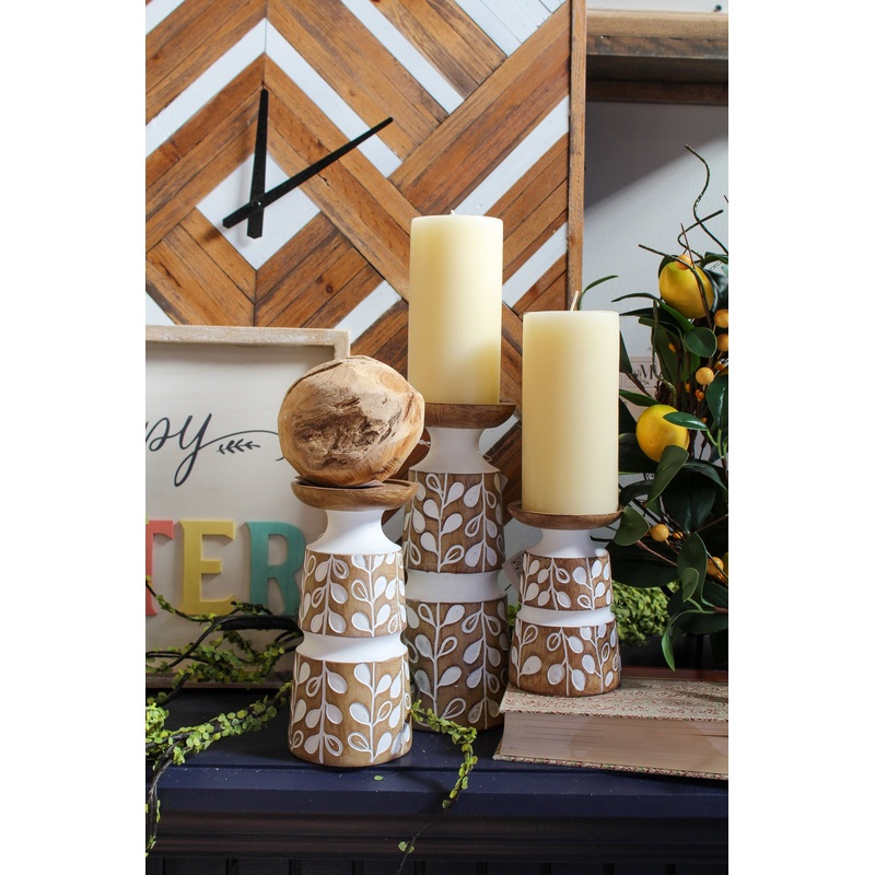 Weeping Willow Resin Candle Holder Set of 3