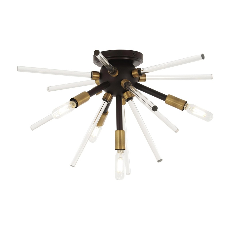 Spiked Flush Mount Ceiling Light