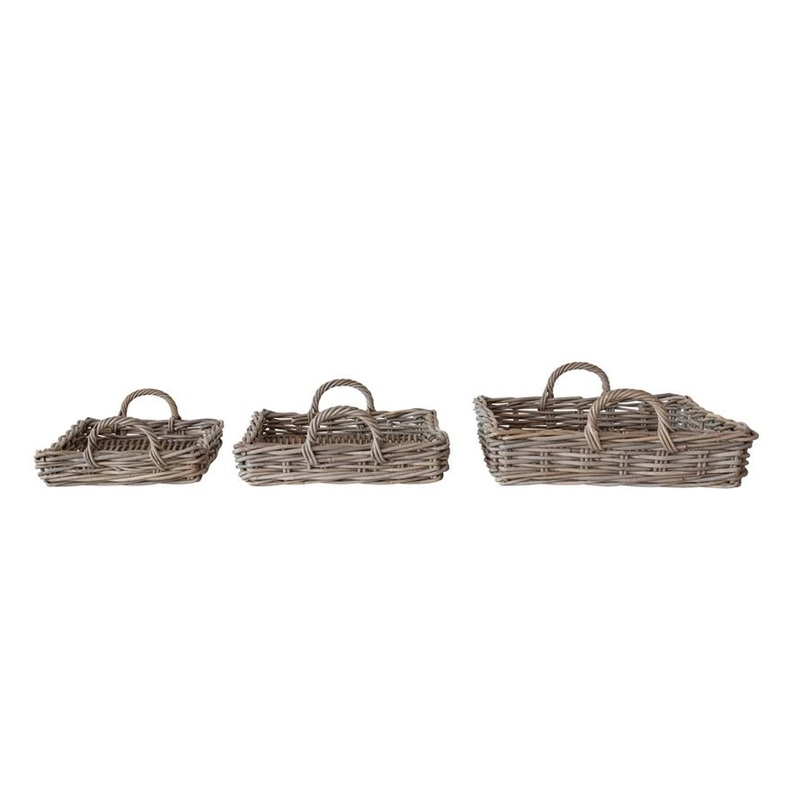 Woven Rattan Tray – Handles