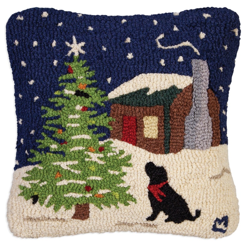 Outdoor Tree With Dog – 18″ x 18″