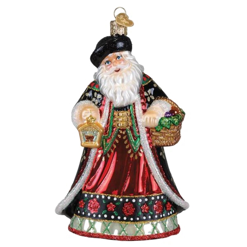 Old World Christmas Blown Glass Ornament for Christmas Tree, Slovak Father Christmas