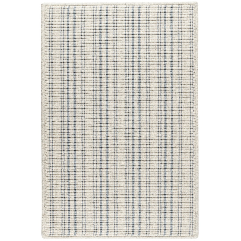 Warren Ticking Woven Wool Custom Rug | Slate