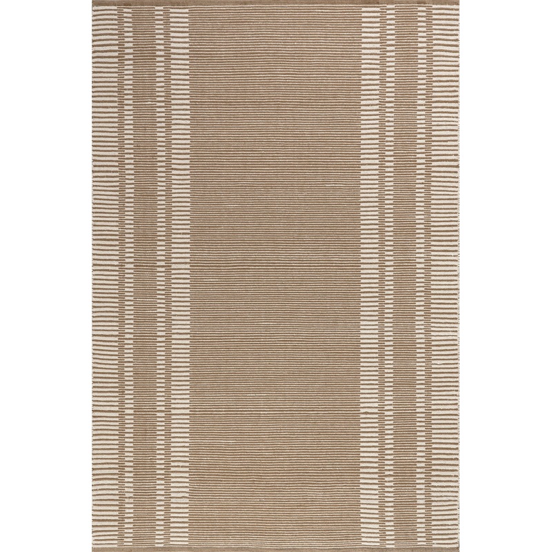 Virgo Striped Reversible Wool Rug | Natural