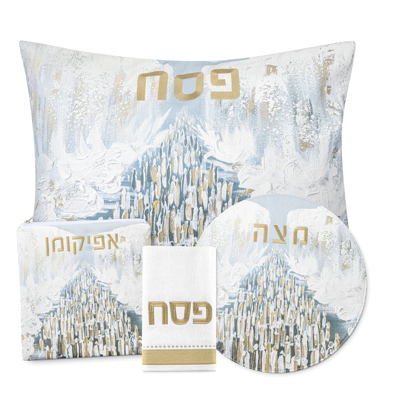Waterdale Collection Painted Leather Pesach Set Kriyus Yam Suf