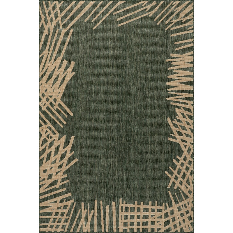 Vionne Bordered Indoor/Outdoor Rug | Green
