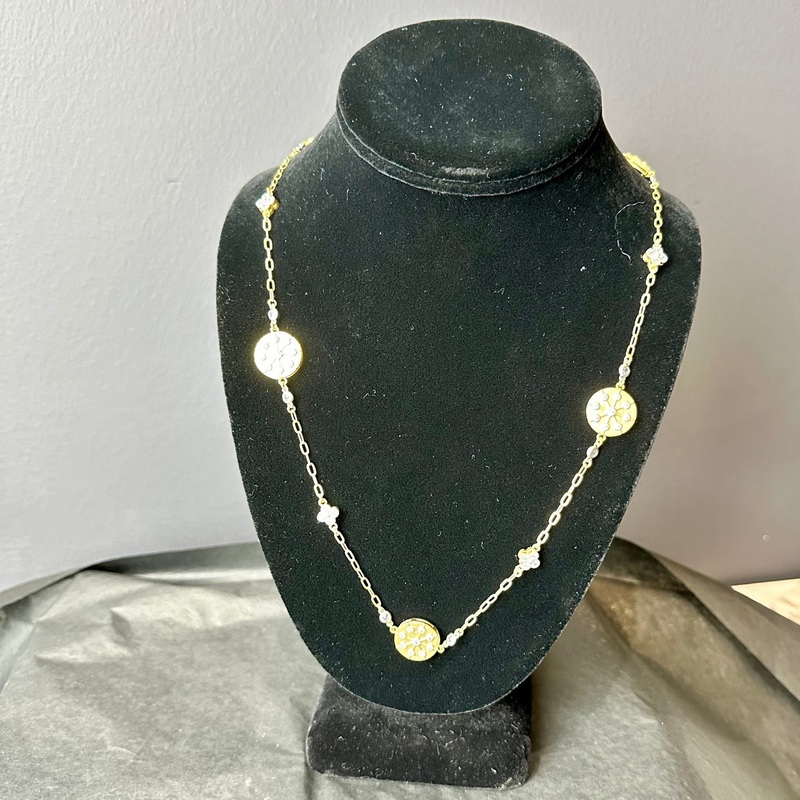 36″ Flower Disc Necklace