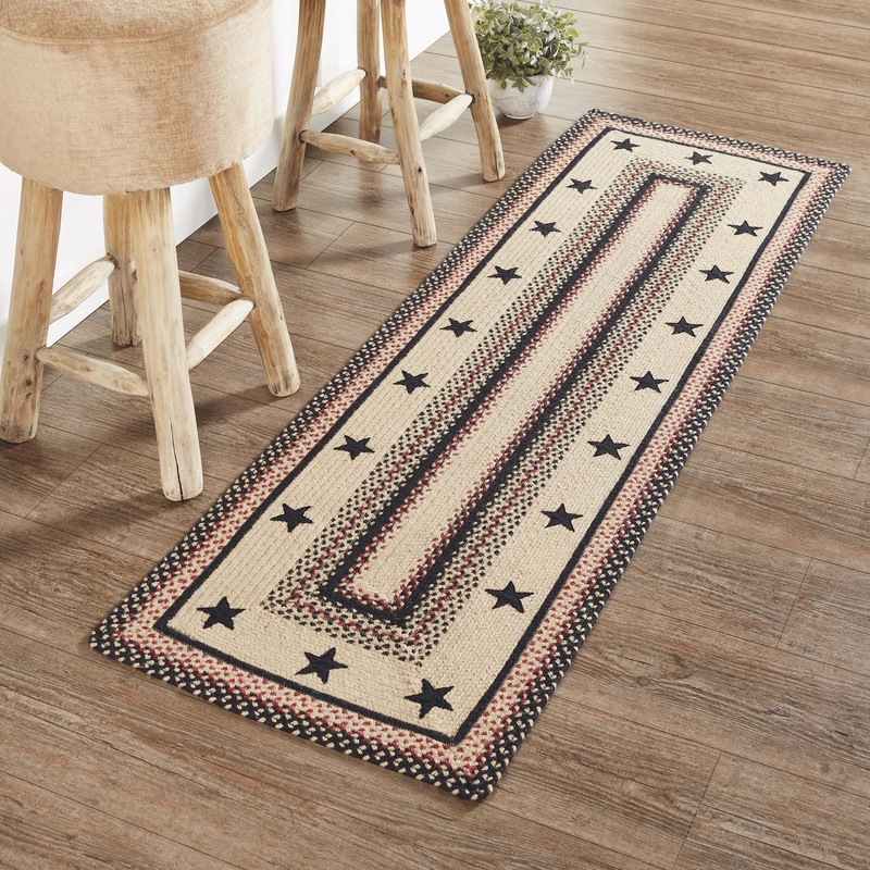 Colonial Star Jute Rug/Runner Rect w/ Pad 22×72