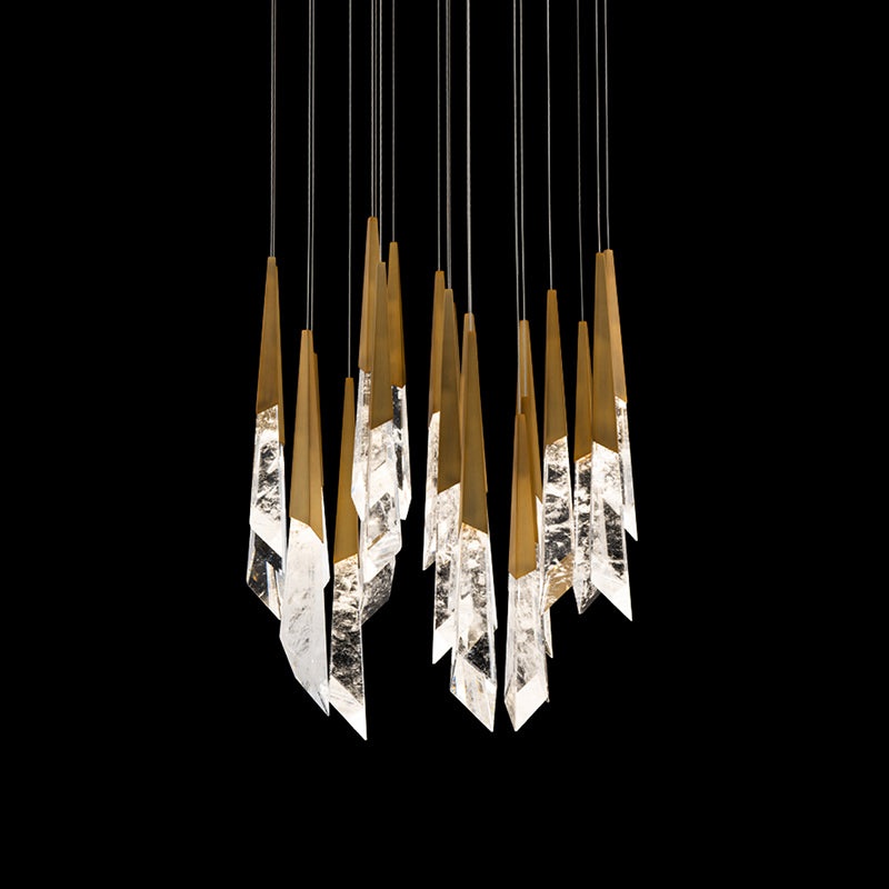 Schonbek Beyond BPD31405 Solitude 5-lt 17″ LED Chandelier Round Canopy