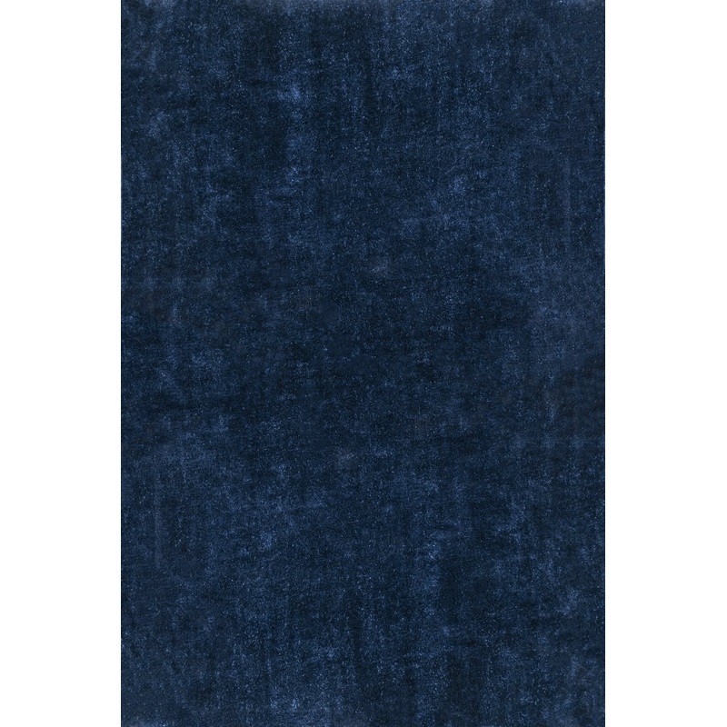 Washable Solid Shag Rug | Navy