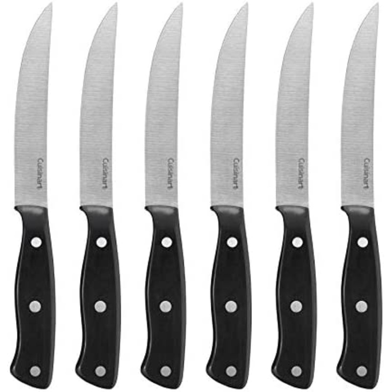 Cuisinart C77TR-S6SK Triple Rivet Collection 6-Piece Steak Knife Set,Black