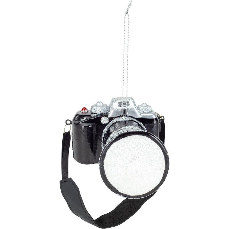 Kurt Adler Ornaments for Christmas Tree, Glass Camera