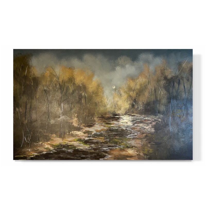 “Moonlight Over River Bend”