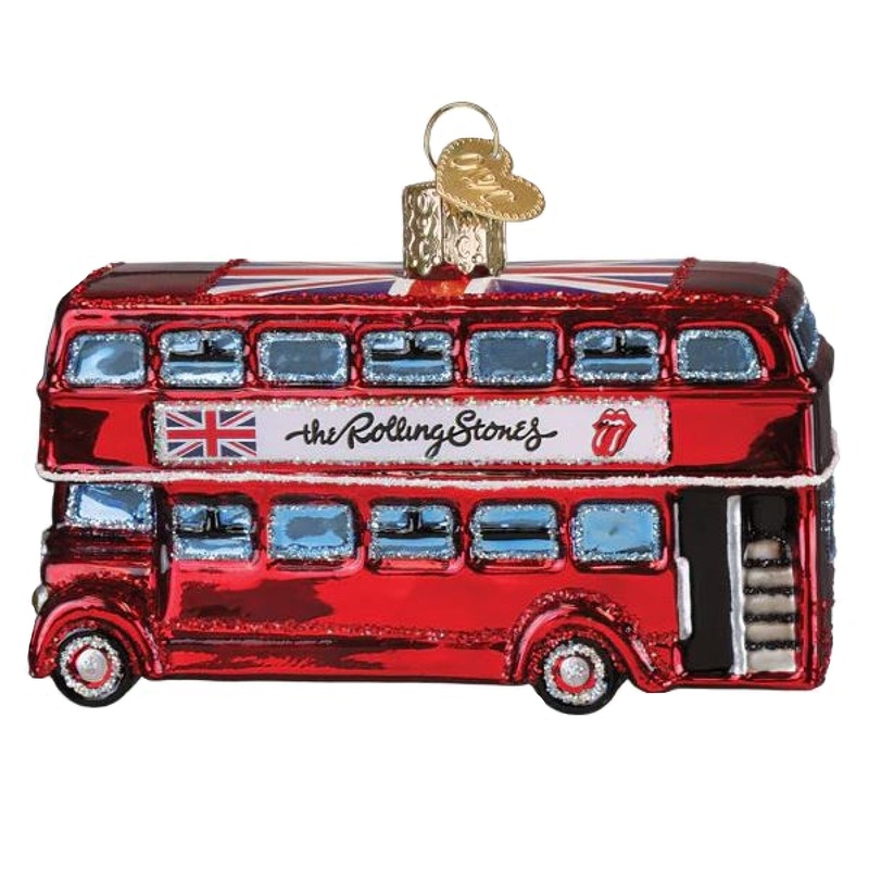 Old World Christmas Blown GlassOrnament for Christmas Tree,The Rolling Stones British Bus