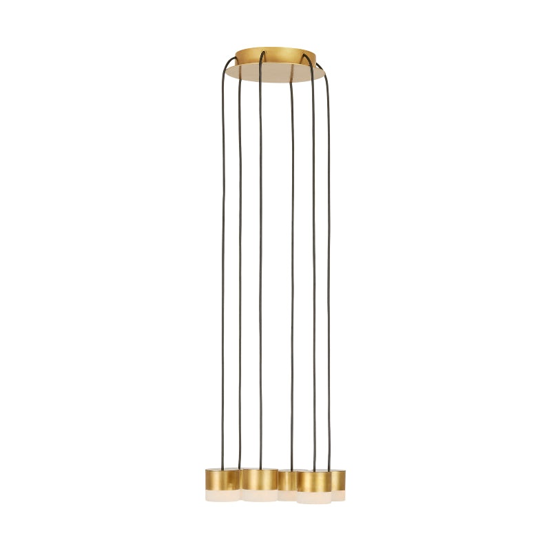 Visual Comfort SLCH521 Gable Alabaster 6-lt 10″ LED Chandelier