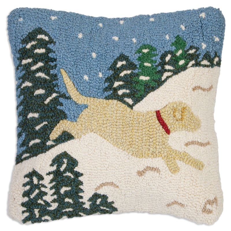 Snow Dog Yellow – 18″ x 18″
