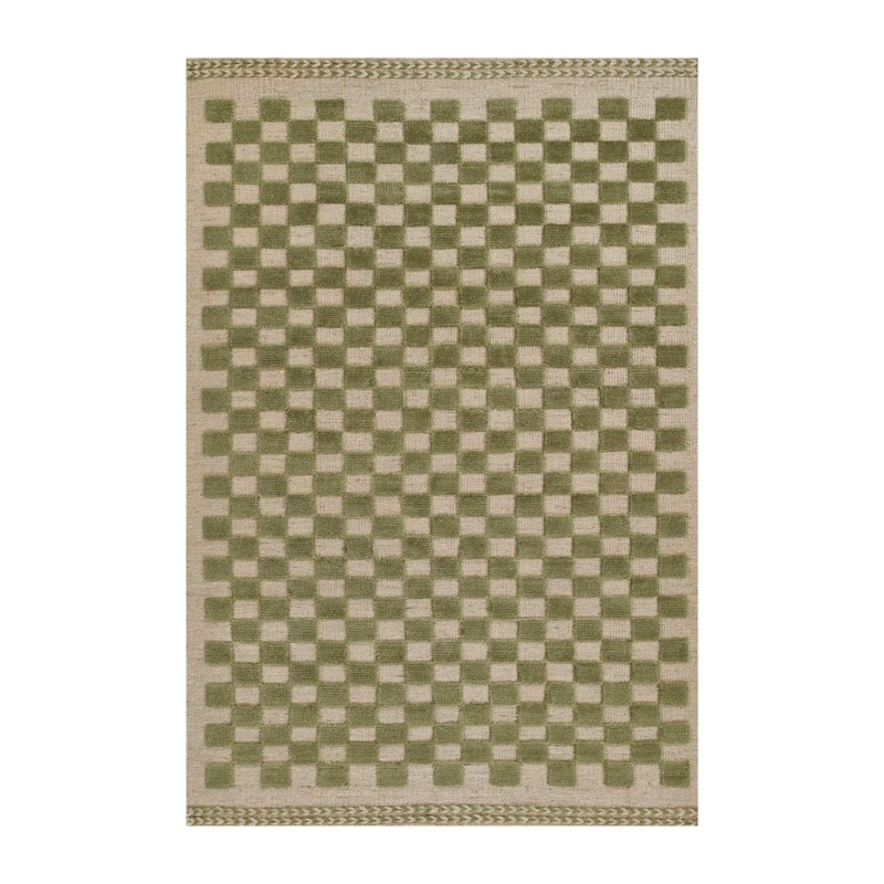 Willa Green Checkerboard Rug